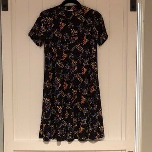 Lush Black Floral Dress